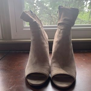 peep toe booties